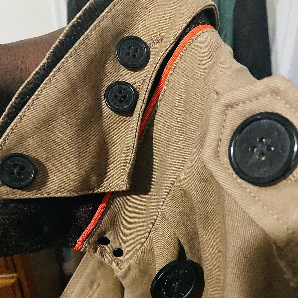 Y2K SUPER-DRY Tan Trench Coat(M)